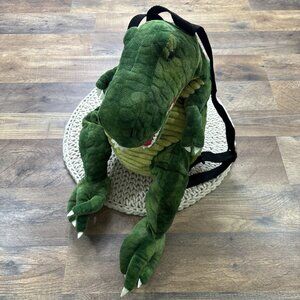 Adventure Planet T Rex Dinosaur Plush Backpack 20” Green Tyrannosaurus Dino